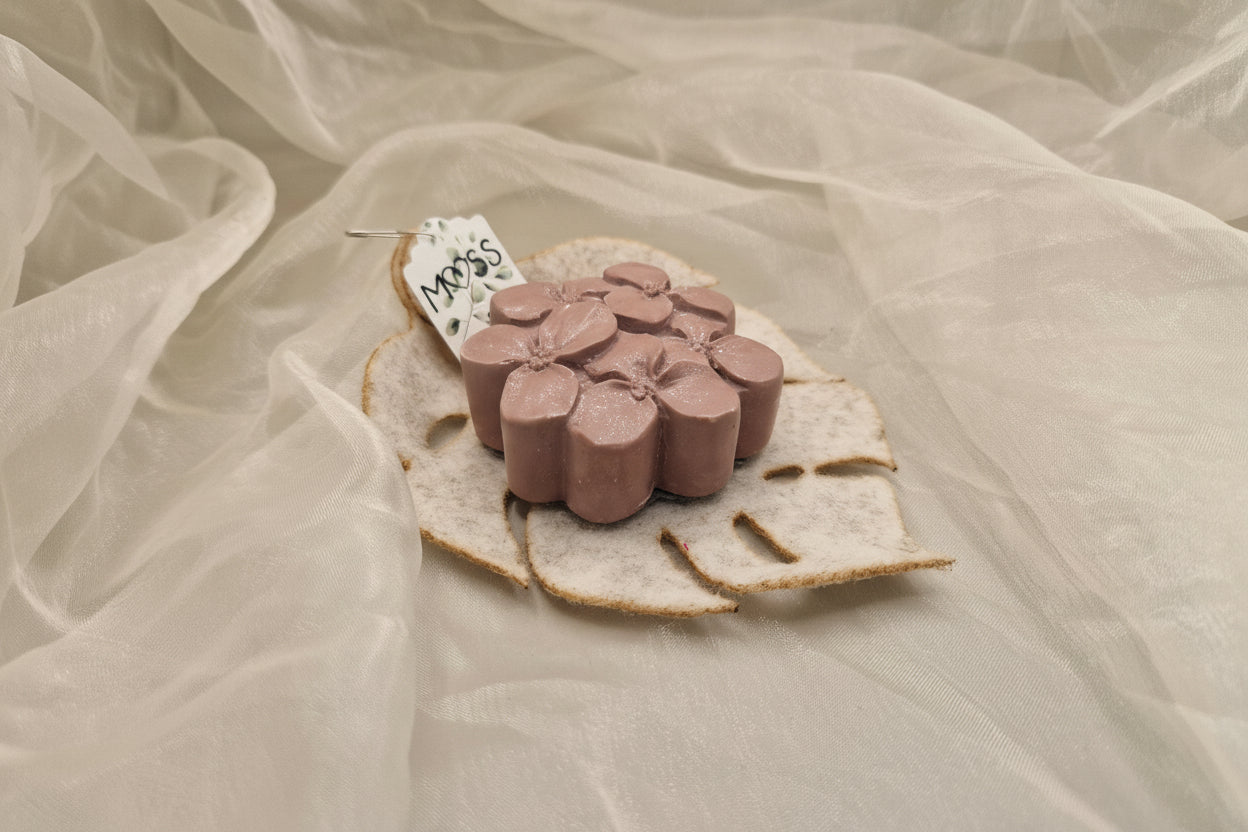 Filzkollektion_Hortensie_dunkler Rose_ beige Filzblatt1