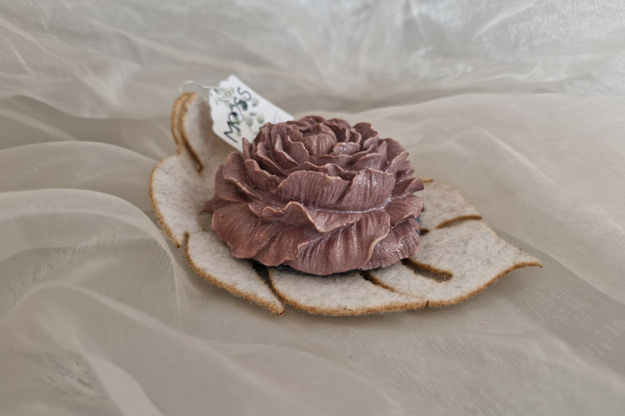 Filzkollektion_Rose_dunkler Rose_ beige Filzblatt